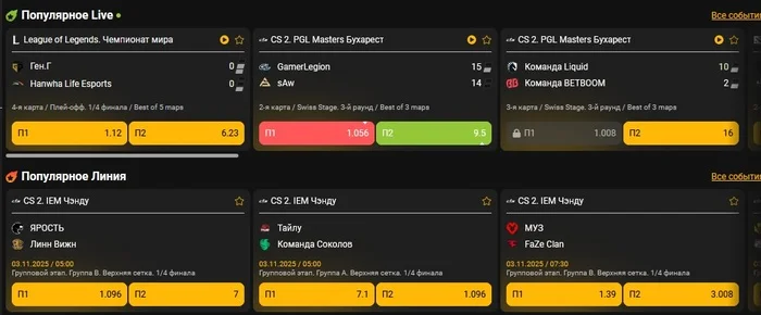 Melbet KG esports линиясы